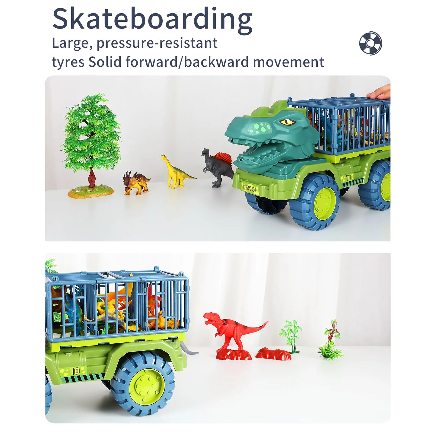 Boys Car Toys Dinosaur Truck Transport Carrier Vehicle Dino Animal Model Tyrannosaurus Rex Truck Game Children Birthday Gifts