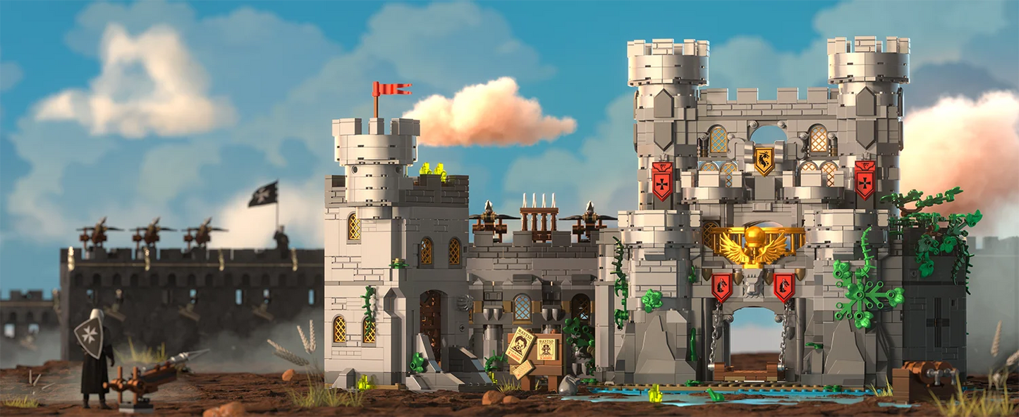 2484PCS Sword of Holy Spirit Castle Building Blocks Model Toys Sets Small Particle MOC Street View Bricks For Christmas Gifts