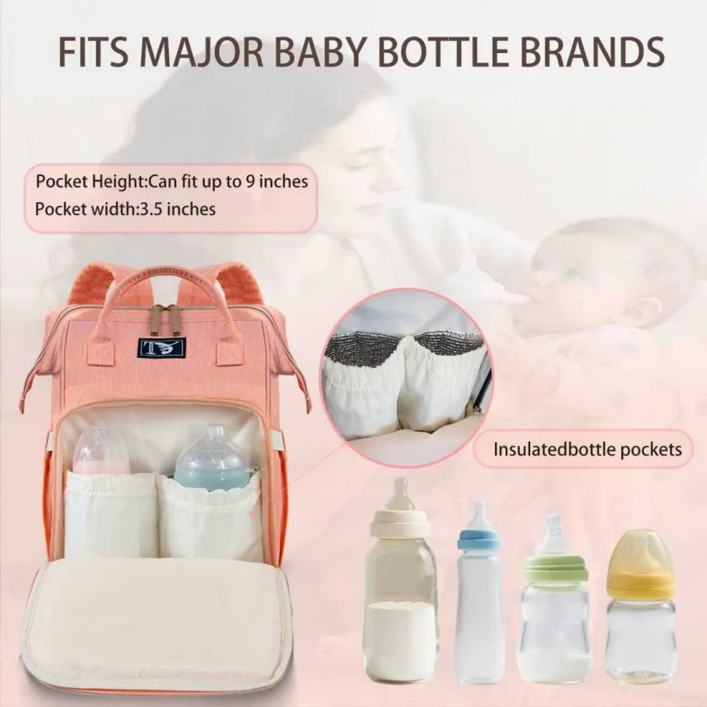 2025 New Multipurpose Diaper Bag Backpack with Changing Pad & Stroller Straps, Large Capacity Mom Bags with Thermal Pocket