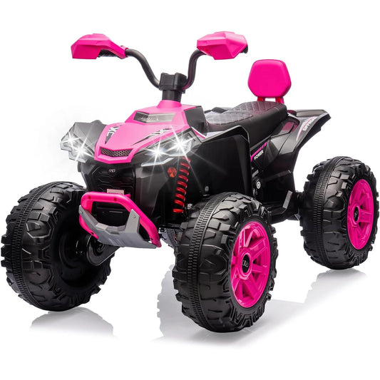 24V Kids Electric ATV 4-Wheeler (2-Seater) Ride on Car Toy with Dual 550w Motor Off-Road with LED Lights & Music Player 3-8Years