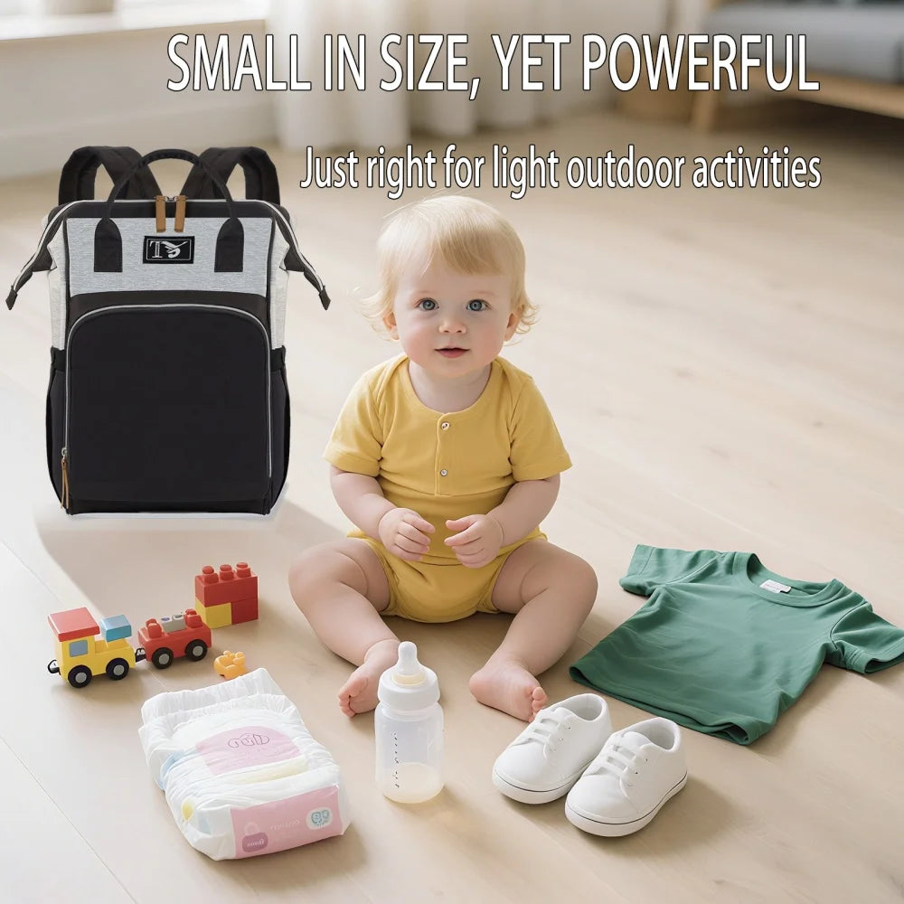 2025 New Multipurpose Diaper Bag Backpack with Changing Pad & Stroller Straps, Large Capacity Mom Bags with Thermal Pocket