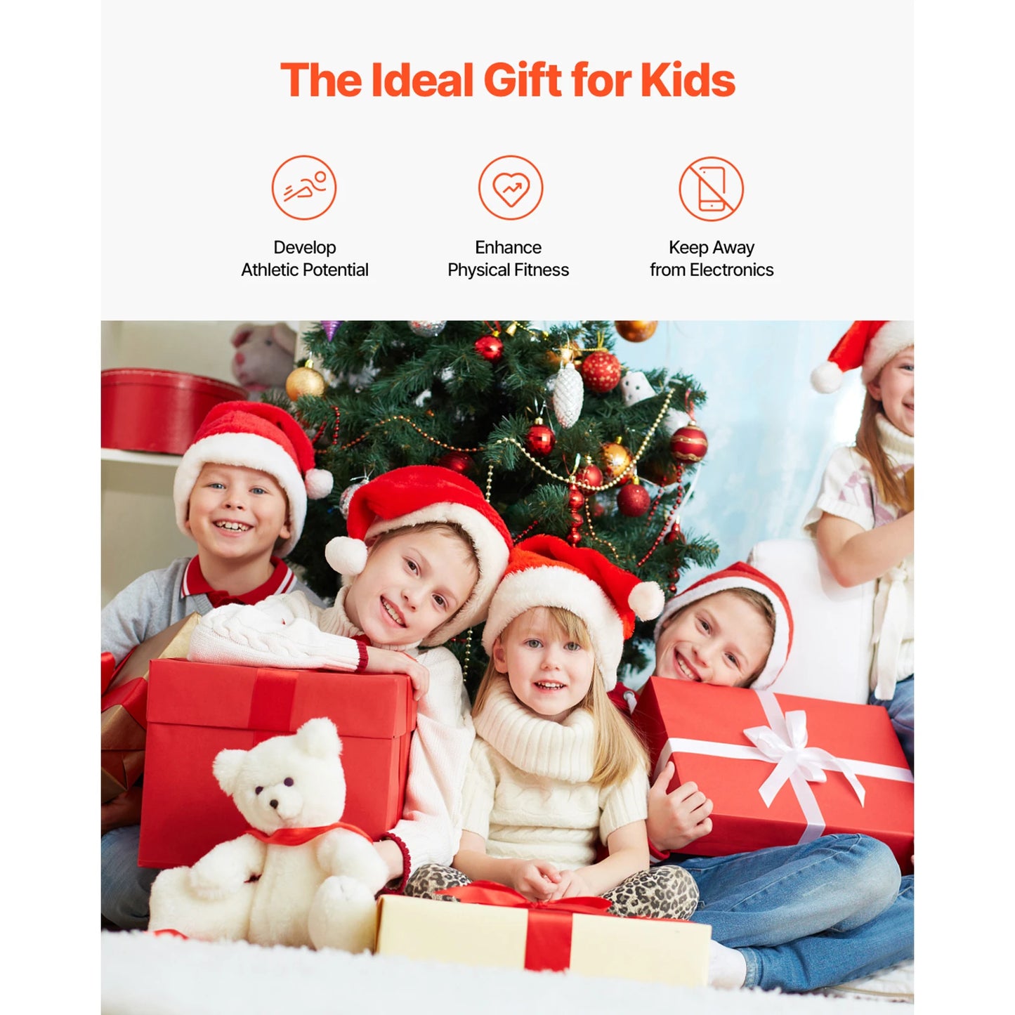 SucceBuy 4-Hoop Kids Basketball Hoop Stand with Adjustable Heights 3 Balls for Boys & Girls Indoor Outdoor Basketball Sport Toys