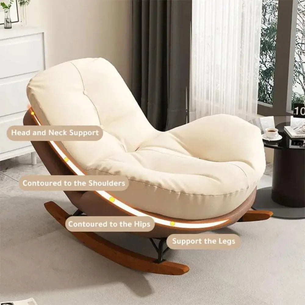Penguin Rocking Chair Nursery, Gliding Rocking Chair Living Room, Indoor Rocking Chair with Upholstered Seats