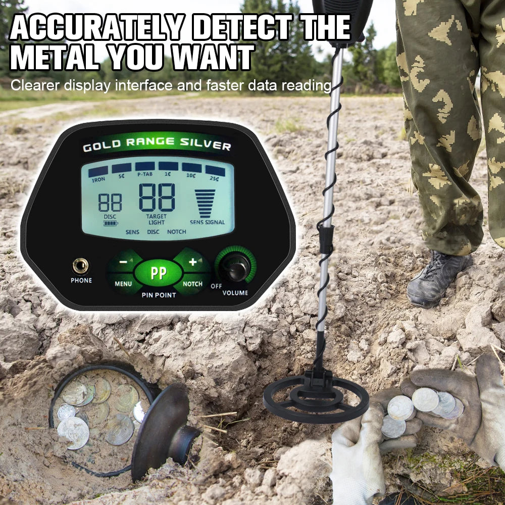 MD-4090 Metal Detector Professional Gold Digger LCD Treasure Hunter Pinpointer Underground Gold Detector High Precise Search