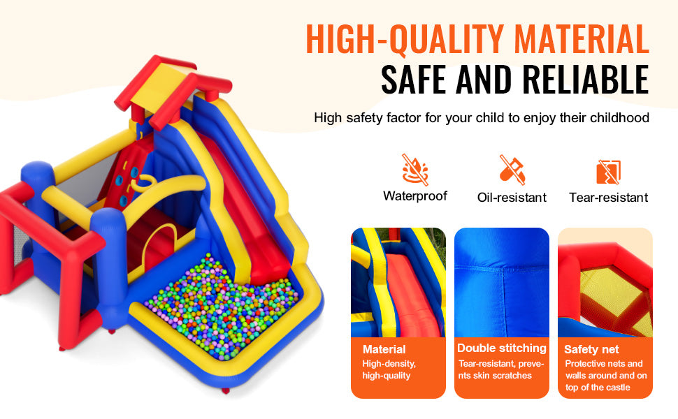 SucceBuy Inflatable Bounce House Outdoor High Quality Playhouse Trampoline Jumping Bouncer for Kid Ages 3–8 Years